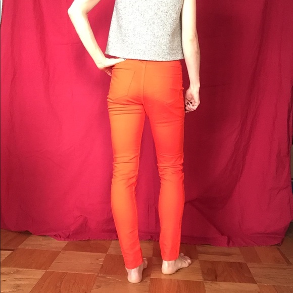 Flame red H&M jeans with stretch - Picture 2 of 2